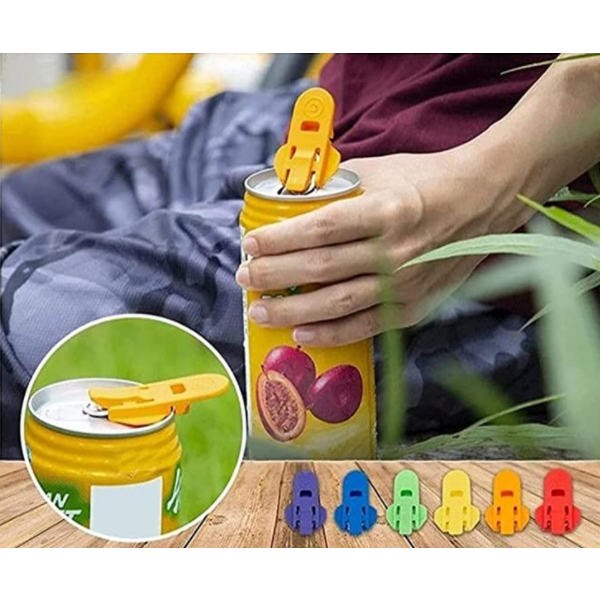 Plastflaskeåpner skader ikke hendene dine, anti-askedråpeåpner (6 pakker - tilfeldig farge - pose),