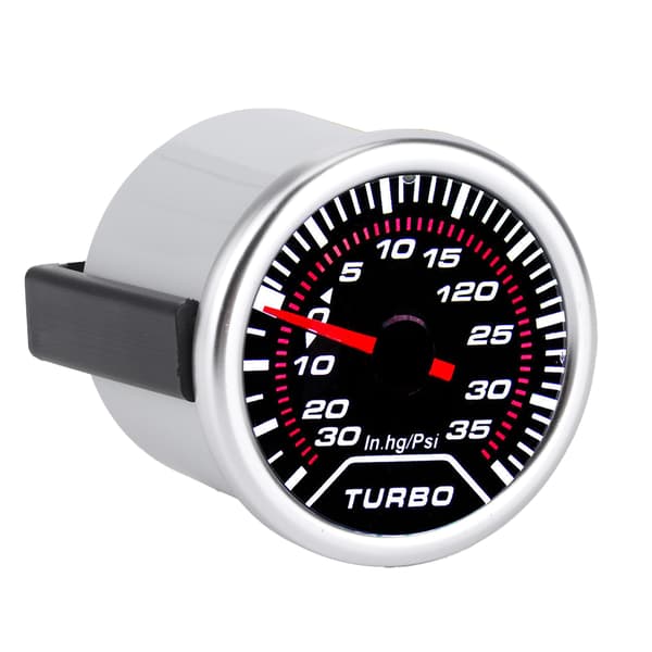 Universal Turbo Boost Mätare 52mm LED-Display 35PSI Röktonad Lins