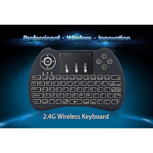 h9 Wireless Qwerty White Bakgrunnsbelyst 2.4ghz Touchpad Tastatur Air Mouse For Tv Box Mini Pc