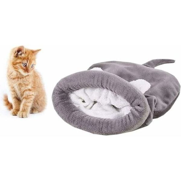 Kæledyrsseng Blød varm kattesovepose Selvopvarmende sovepose Kitty Sack Pet Kennel Senge Snuggle Sack Tæppe Måtte Kitty B