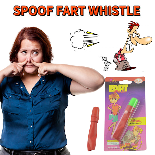 Lure Fart Fløyte Nyhet Leke Støy Lyd Vitser Gags Spøk Leke for Barn og Voksne Fløyte Støy Leke Fart Spill Fool s Day Rekvisita