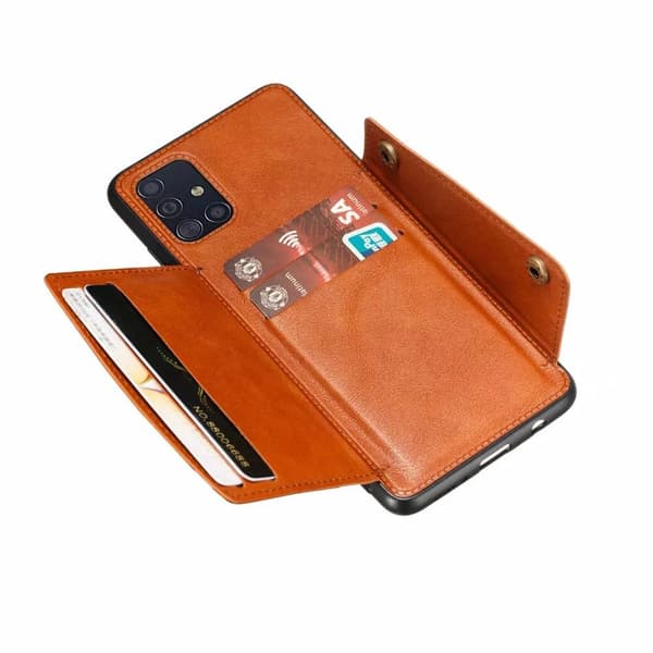 [HT]Samsung Galaxy A71 - Professionelt Cover med Kortholder Grå
