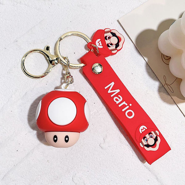 30 Styles Super Mario Nyckelring Mario Bros Luigi Toad Yoshi Bowser Action Figur Modell Pvc Cartoon Bag Docka Hänge Leksaker Presenter Hög kvalitet KC4216