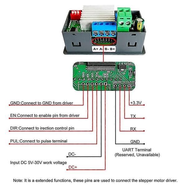 ZK-SMC02 Stepper Motor Driver Controller Integrert Kort Fremover/Bakover Puls Hastighet Vinkel Kontrollmodul for 42 57Motor