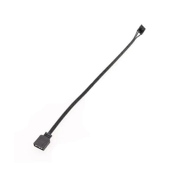 Til 4-bens RGB til standard ARGB 3-bens 5V adapterstik RGB-kabel 25 cm Sort