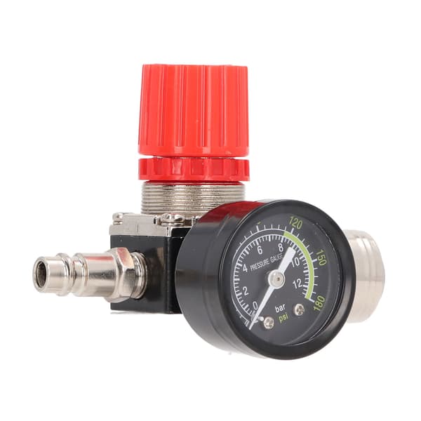 Europæisk luftkompressor trykregulator 4 huller 0 til 180 PSI med måler
