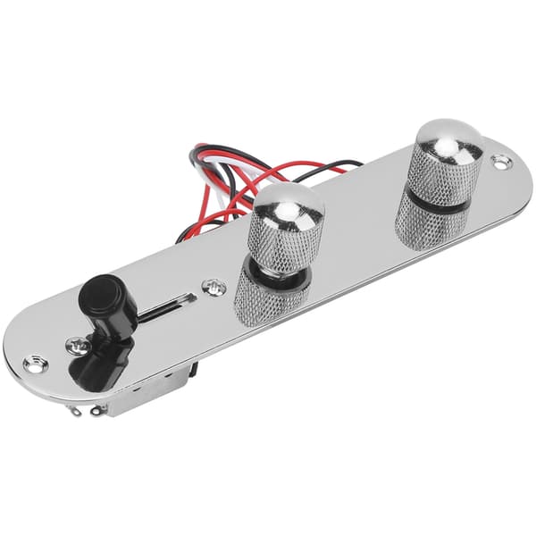 TL Guitar Kontrolplade Forkromet PCB Udskiftningstilbehør Sølvmetal