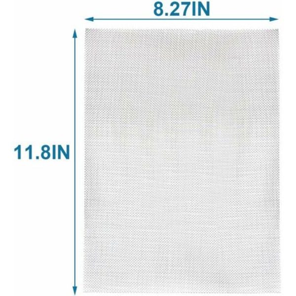 Pakke 304 rustfritt stål vevd trådnett, 11,8" X 8,2" (300 x 210 mm) ventilasjonsnett, 1 mm hull, 20 mesh skjermnett