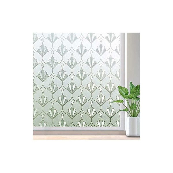 Glasfilm fönsterfilm väggdekoration kontorsfilmfönster statisk el skalblomma 50x300cm