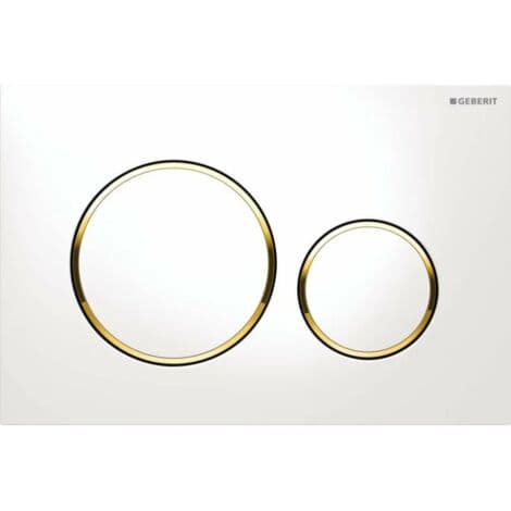 Til Geberit Sigma20 dobbelt skylleplade Reservedele: hvid, guld (115.882.KK.1)