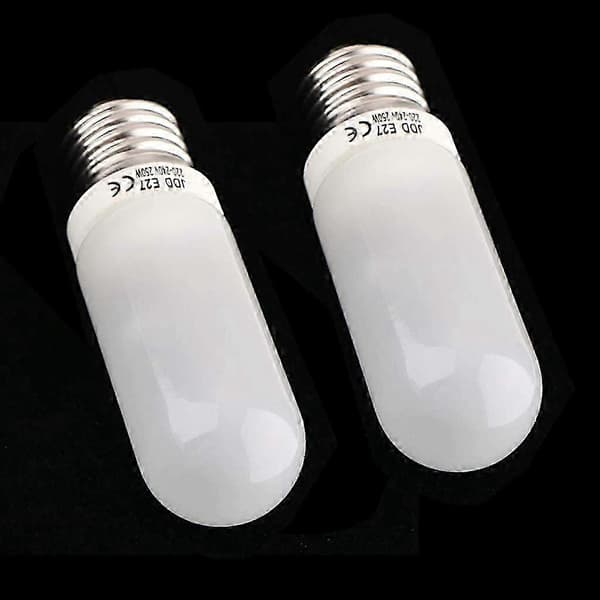 2 stk. 250W 220-240V E27 (standard Edison skrue) mat halogenpære