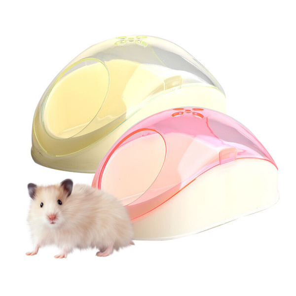 Plastic Hamster Kæledyr Bath Basin Kæledyr Bath House Hamster Toilet Sand Bath Pet Sand Basin (tilfældig farve)
