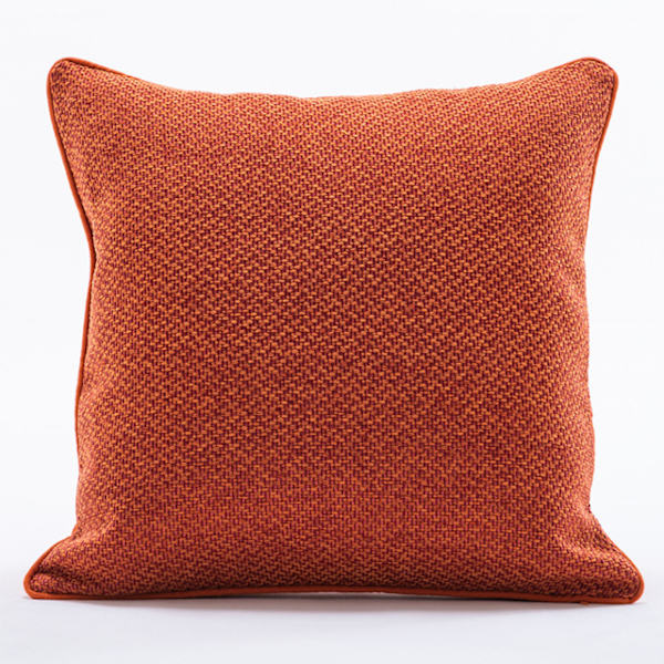 Bomull Linne Linne Soffa Kudde Cover Enfärgad Ryggstöd Case Orange 45*45cm Utan Kärna,