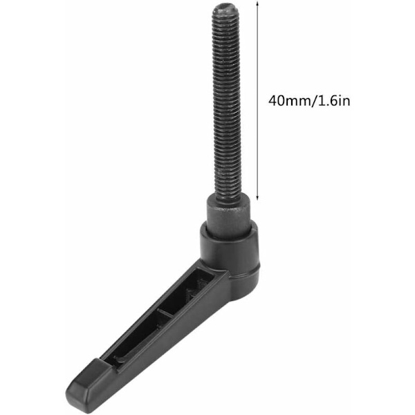 4kpl kiinnitysvivun kahva, säädettävä M8 ruostumaton teräs uroskierrekahva konekahvat, musta (40mm)