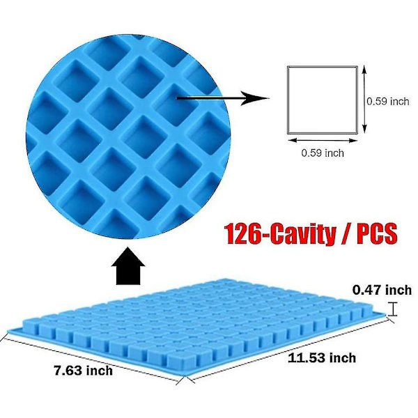 126 Cavities Mini Square mold