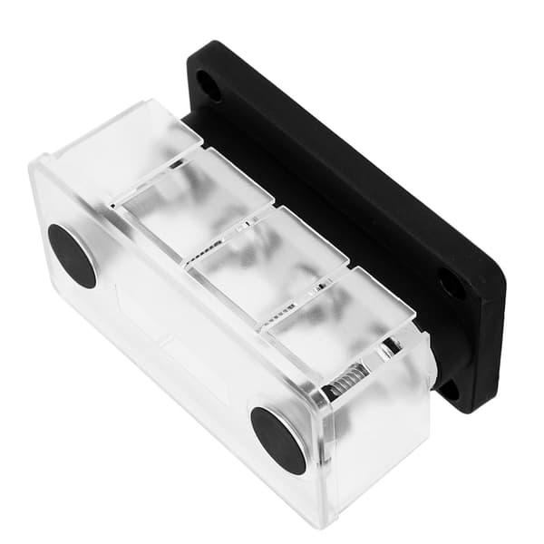 M8 Skrue 4 Terminal Samleskinne DC 12V til 48V 300A til Bil Båd Sort