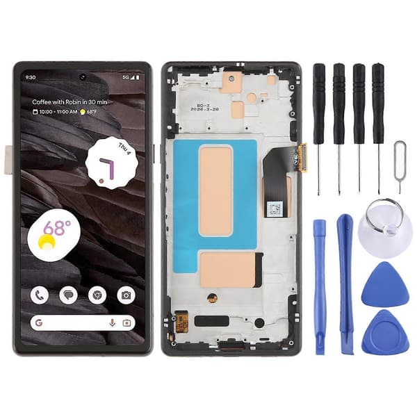 For Google Pixel 7a GWKK3 G82U8 TFT LCD-skjerm Digitizer Full montering med ramme Inte angivet