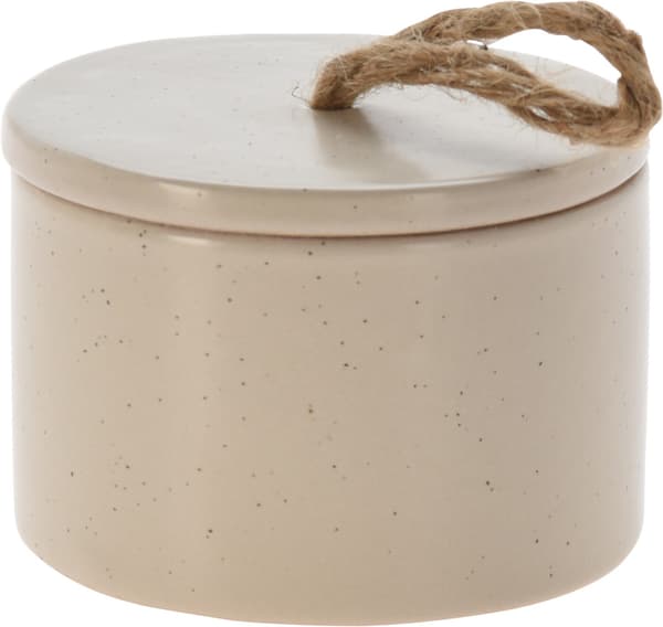 Ljus Beige Keramikburk med lock[ht] Beige beige