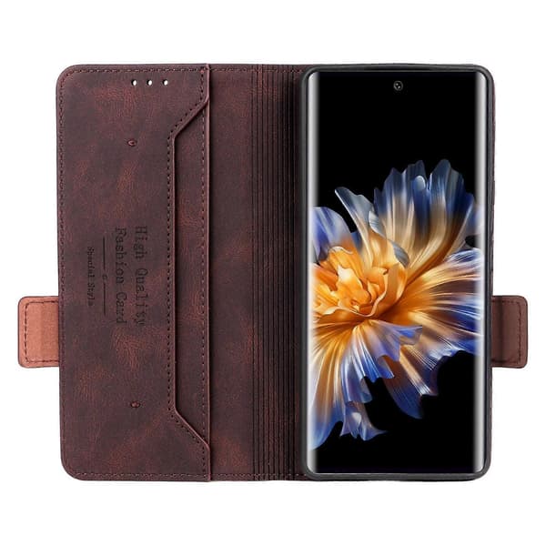 Magnetlås Flip Läderfodral för Fossibot S3 Pro Brown