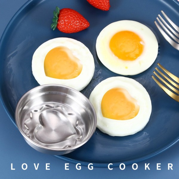 Steam Egg 304 rostfritt stål hjärtformad äggångare ångad form