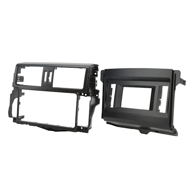 2ST Bil Stereo Radio Panel Trim Glat Sort Dashboard Panel Rammeudskiftning til Prado GXL 2010