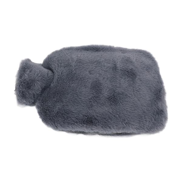 Pehmoinen kuumavesipullo pehmeällä kannella 2000ml Anti-Scald Double Hand Insert - Tummanharmaa