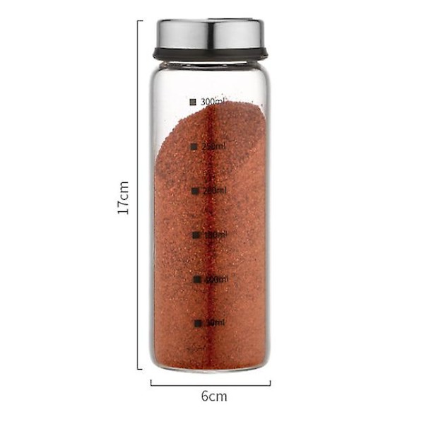 Køkkenudstyr, krydderkrukke af borosilikatglas 17cm