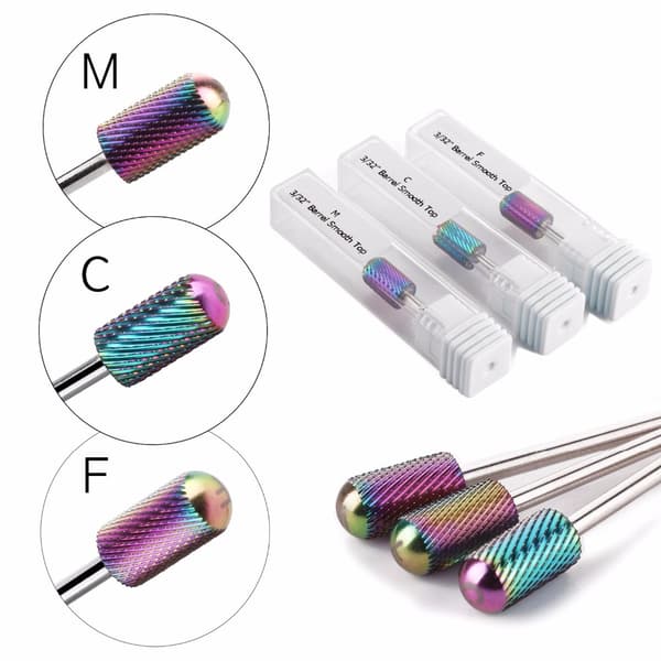 Bits til elektrisk fil - 3 størrelser - Afrundet - Bo[ht] Fin grit
