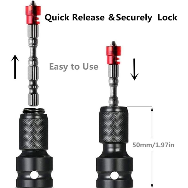 Power Wrench Tool 1/2 til 1/4 adapterfatning (2 stk)