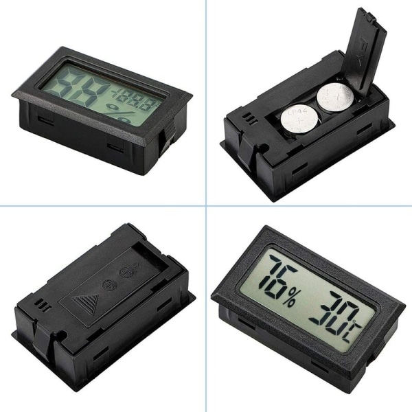 Mini digitalt LCD termometer Hygrometer Temperatur fugtighedstester (3 STK)