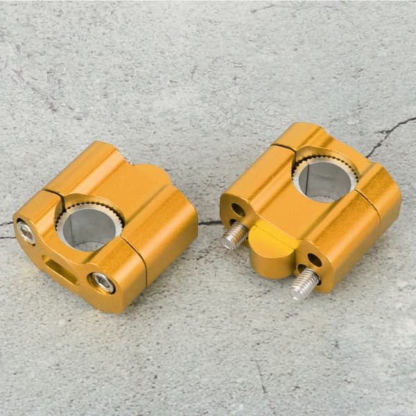 Par 22mm/28mm 1/8in 7/8in Styremontering Klemmer Riser Adapter CNC Aluminium Legering Gull