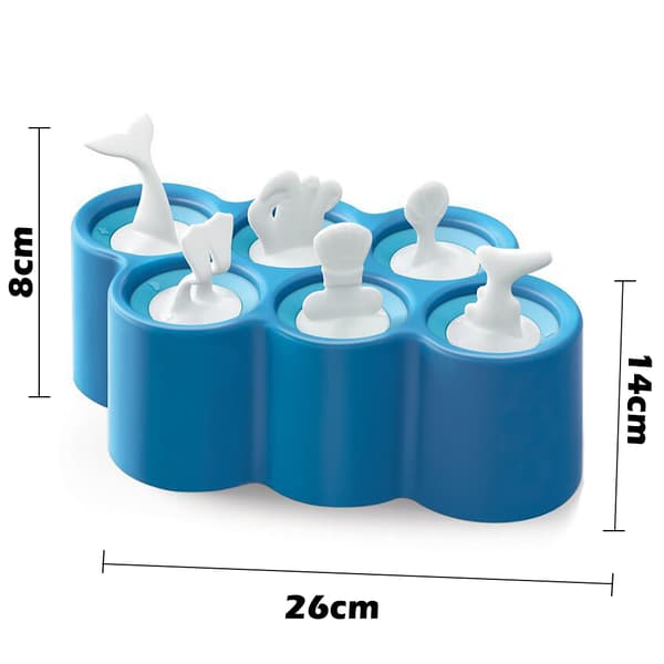 6 kopper klovnefiskformet ispindeform tegneserie isform DIY silikone ispindeform