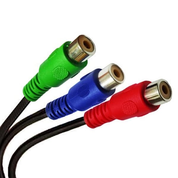 Fleksibelt 9-bens til 3RCA hun video lydkabel med kobberkerner 30 cm