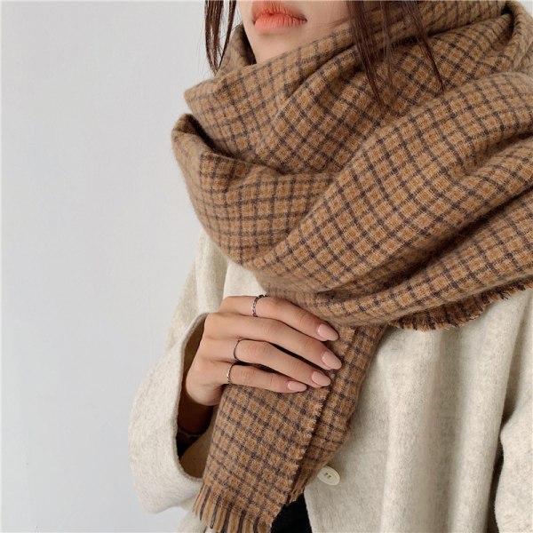 Cashmere tofsar Dam Höst Vinter Scarf Filt Wrap Sjal Stole Varm Mjuk