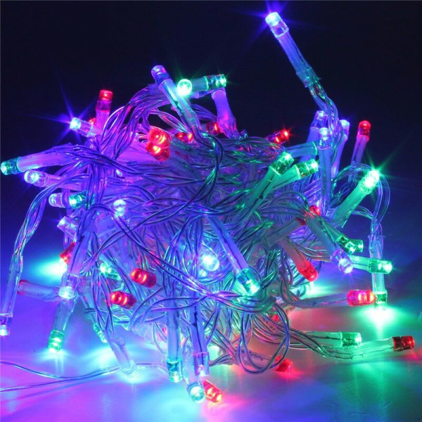 20M 200LED Garland Christmas Fairy LED String Light Vandtæt 220V LED (Flerfarvet, 20M 220V) EU-stik, til indendørs og o