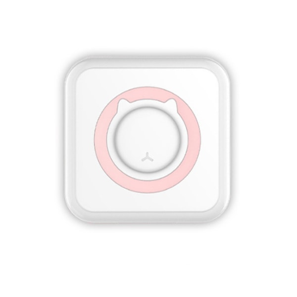 Praktisk minilomme termisk Bluetooth-mobiltelefonfotodataskriver (rosa (+5 utskriftspapirruller) for sending av klistremerker)