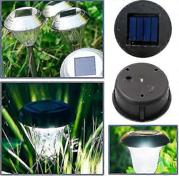 Stykker Top Udskiftning Solcellelys Til Lanterne Solcellepanel Lysdæksel Med En Led Pære, Gør-det-selv Solcellelanterne Til Udendørs Haveindretning