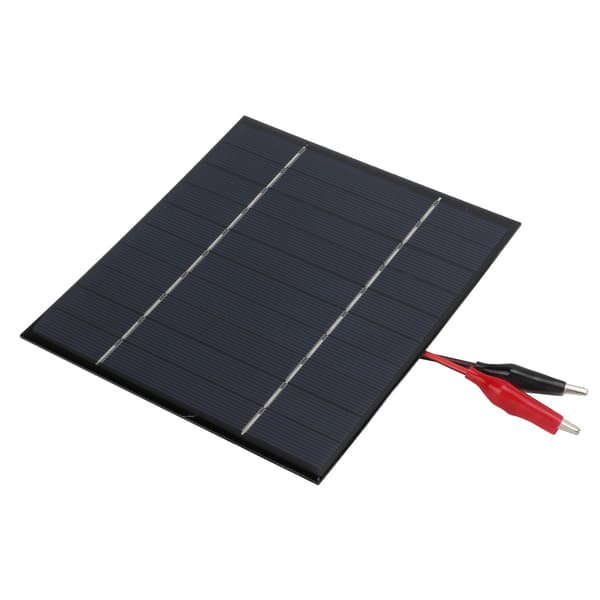2,5W 5V Mini Solcellepanel Poly Mini Solcellepanelmodul DIY Sol Epoksi Panel + Tigerklemme