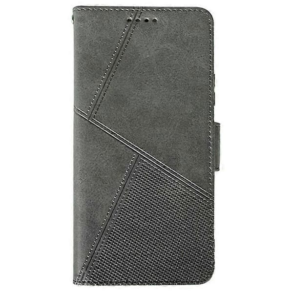 IDEWEI Kompatibel med Xiaomi Redmi 14C 4G Plånboksfodral Kalvstruktur Stativ Läderfodral Grey