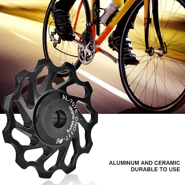 Mountainbike keramisk baghjulsafleder guidehjul leje spændingshjul 2 stk. til salg (sort 11T)