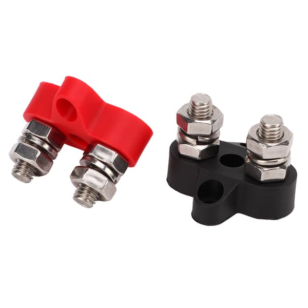 M8 Dobbelt Kraftig Terminal Lug 48V Sort Rød Kobber Terminal Krympeflex Universal