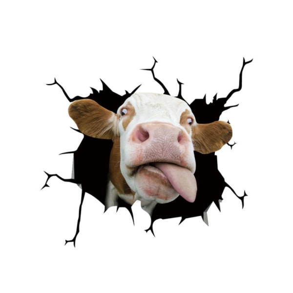 Autotarrat persoonalliset eläinseinätarrat kaikenlaiset reikäikkunat luovat sähköstaattiset tarrat tarrat (lehmä 01-30x30cm)