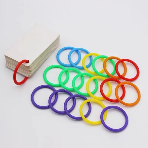 Cirkelring Scrapbook Bindningsspänne Båge Bindningsringar Färgglada 50st Lösa Blad Multicolor 28mm
