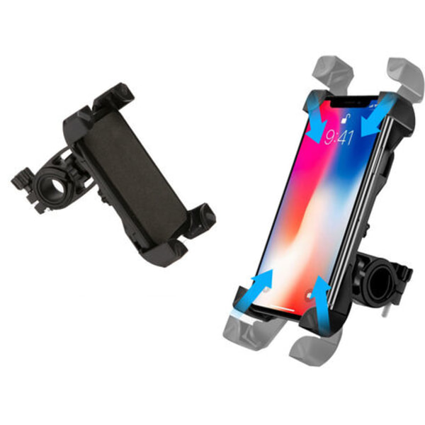 Sykkeltelefonholder Motorsykkel smarttelefonholder, universalstyre sykkelholder med 360° rotasjon for 3,5-6,5 tommers fone