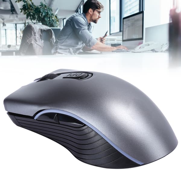 Trådløs mus til Bluetooth Genopladelig DualMode Computer Lydløs Spil Kontor Universal (Space Gray (Dual Mode) 2.4G+for Bluetooth )