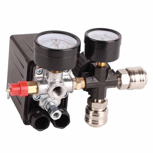 1 4 Tommer 4 Port Luftkompressor Trykafbryder Regulator Ventil 90 120PSI 220V