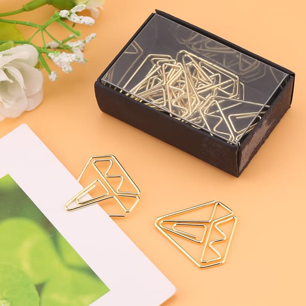 Kreativa Diamantformade Gem av Papper Set 8 Delar Guld