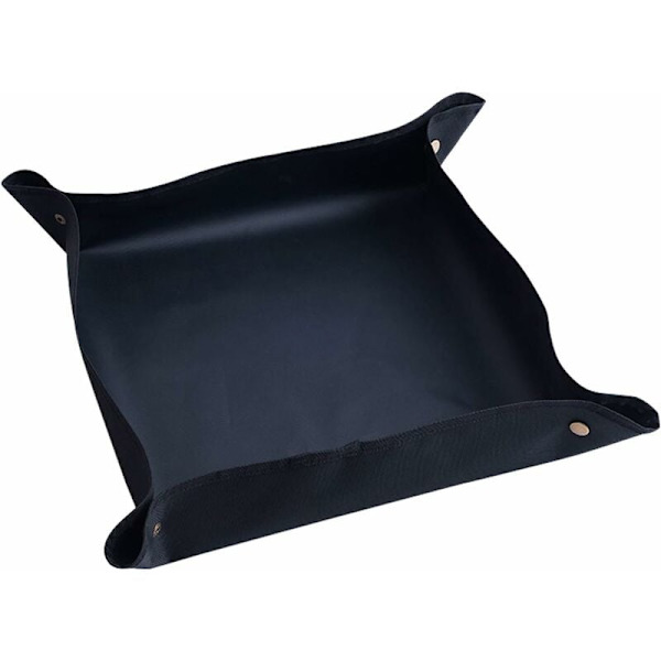 Plantepottemåtte Firkantet bærbar foldbar indendørs plantetransplantation Vandtæt pottepresenning Sort - 75cm×75cm,