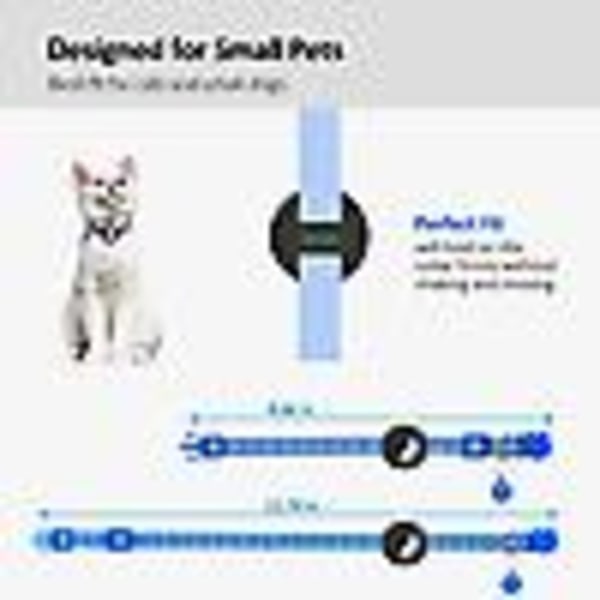 Cat Collar Airtag Cover Footprint Pet Halsbånd til Airtag Reflekterende Halsbånd med Bell Navy Blue