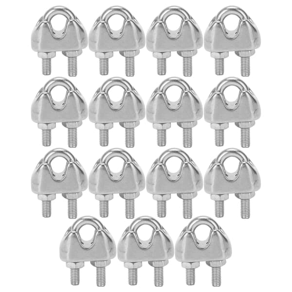 4,5 m 1/16 tomme M2 rustfritt stål wirekabelklemme U-bolt salfeste